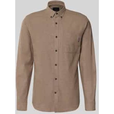 Slim fit vrijetijdsoverhemd met borstzak, model 'Brushed'