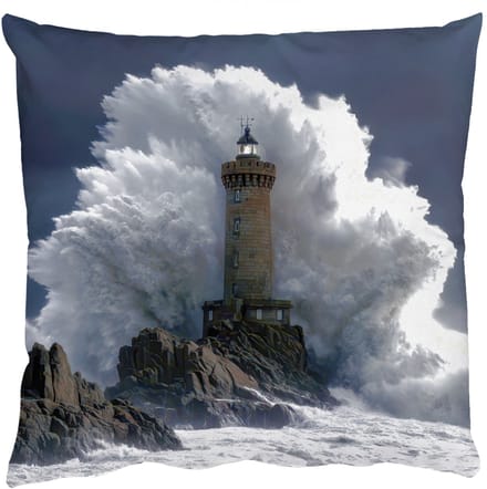 Sierkussens - Kussentjes Woonkamer - 50x50 cm - Golf - Vuurtoren - Schuimend water