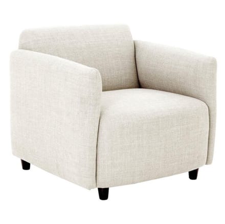 Tower Living Fauteuil Bradfort - Wit Stof - Met Armleuning - 84x84x76cm