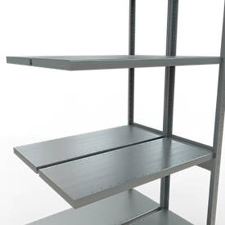 SCHULTE Lagertechnik Insteeksysteem voor dubbele rekken, MULTIPlus250, 3000x1000x(2x400) mm, 14 legborden, gegalvaniseerd