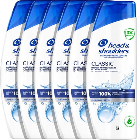 HEAD&SHOULDERS Head & Shoulders Shampoo Classic, Anti-roos, Voordeelverpakking 6 x 250 ml