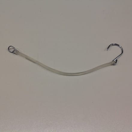 PVC veiligheid borgsnoer L=255 met S-haak
