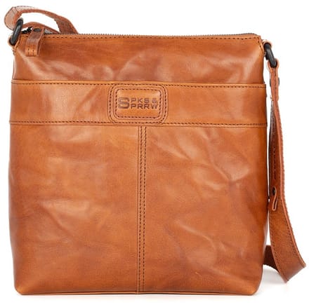 Leather Cross body - Deborah - Brandy Cognac