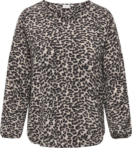 ONLY CARMAKOMA - CARVICA L/S V-NECK TOP WVN NOOS Dames Blouse