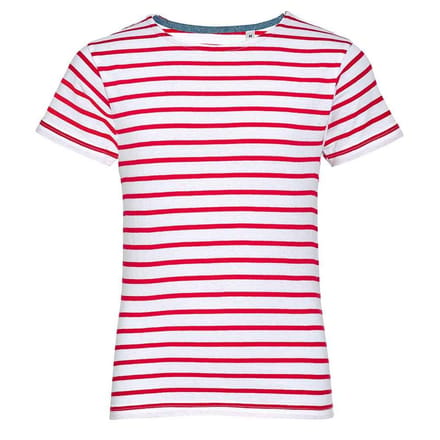 SOLS Kinderen/Kinderen Miles Ronde Hals T-Shirt (Wit/rood)