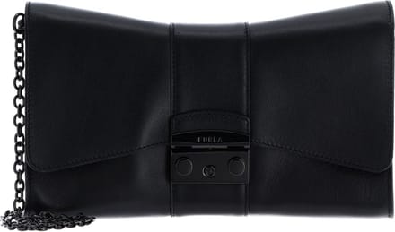 FURLA Leren Schoudertas Koppeling Metropolis Shoulder Bag Remix Nero Zwart