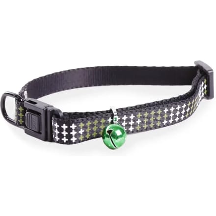 Martin sellier halsband kat kruis blauw / zwart (20-30X1 CM)