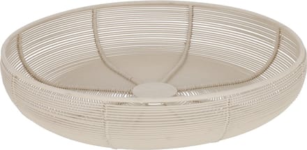 JENS Living Fruitmand Pim - Draadmand - ø29 x 6.5 cm - Wit