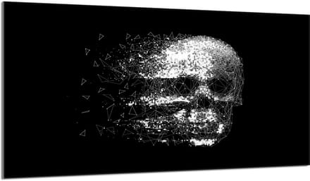 TMK ArtDeko Serie - Snijplank - Czaszka - 90x52 cm - Glas
