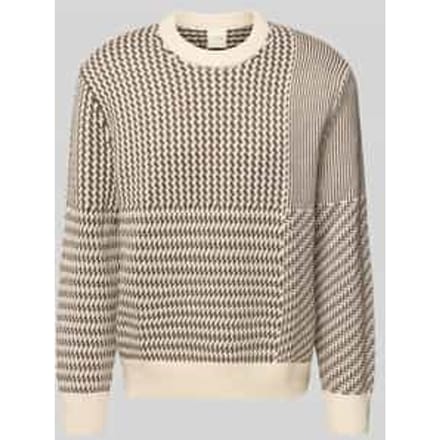 Regular fit wollen pullover met ronde hals