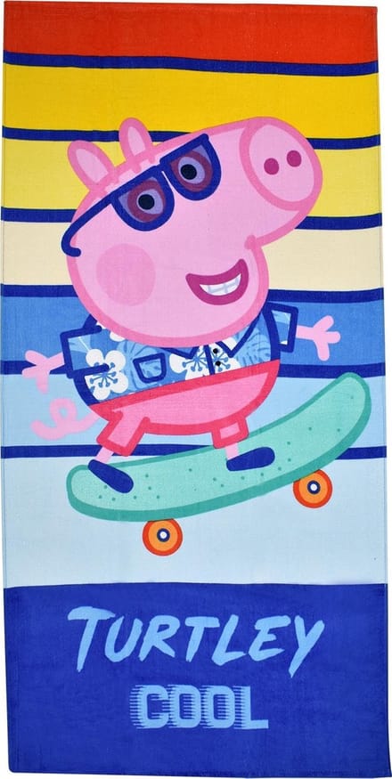 Peppa Pig handdoek skating 70 x 140 cm