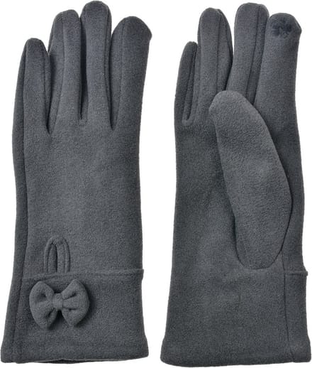 Clayre & Eef Handschoenen Winter 9x23 cm Grijs Polyester