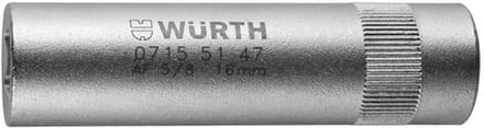 Wurth - 1/2 inch bougiedopsleutel - 1/2 inch bougiedopsleutel Sleutelwijdte 16 mm