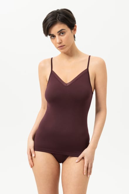 Spaghettitop Serie Modal Lace Hot Maroon