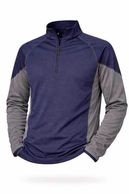 Sweatshirt Mascot Merida 50009-828 – Half Zip – Stretch – Ademend – Donkerblauw/Grijs – Maat M
