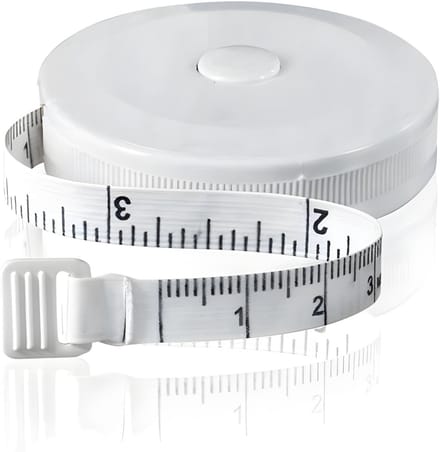 Knaak Meetlint 150 cm - 60 inch - Rolmaat - Wit - Flexibel