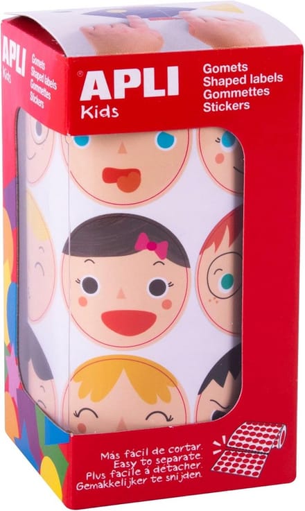 Emoties Gomets Roll Ø33 mm voor Kinderen - Wit