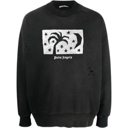 Palm Angels Nightsky Design zwart sweatshirt
