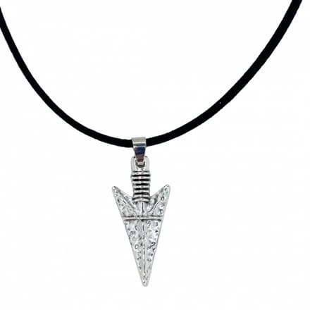 ketting- pijl- zwart koord - Charme Bijoux