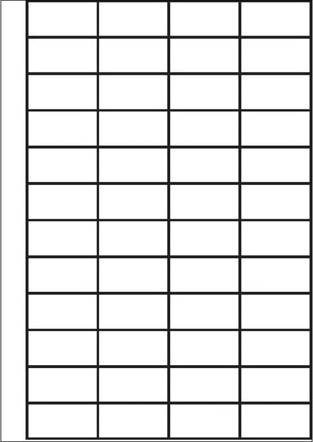 A4 etiketten 48 x 24,7 mm wit (100 vel)