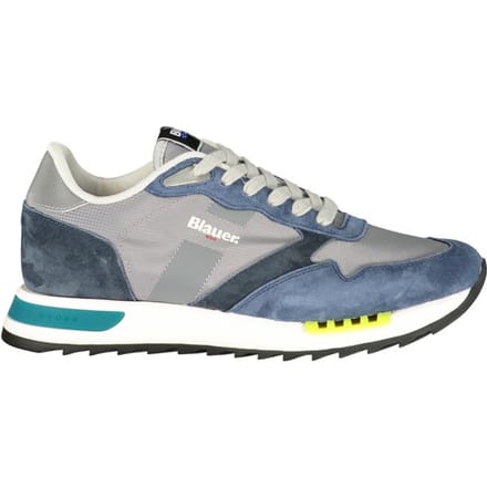 Blauer Blau Polyester Heren Sneaker