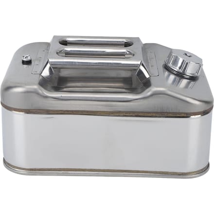 Bidon de carburant argenté de 2,6 gallons (10 L) en acier inoxydable pour eau et gaz liquide, pour tondeuse à gazon