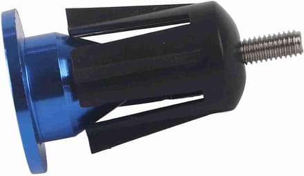 Stuuruiteinden Fiets - Handgreep Stekkers - Fiets Stabiliseren - CNC Aluminium - 2 Stuks - Blauw