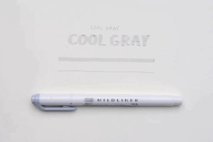 Zebra Mildliner Double-Sided Highlighter - Fine / Bold – Mild Cool Gray / WKT7-MCGR