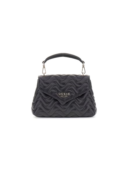 GUESS Schoudertas Handtas Melisandra Mini Top Handle Flap Black Zwart