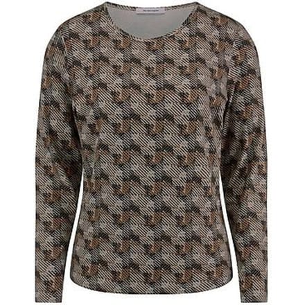 Shirt ronde hals Van Peter Hahn beige
