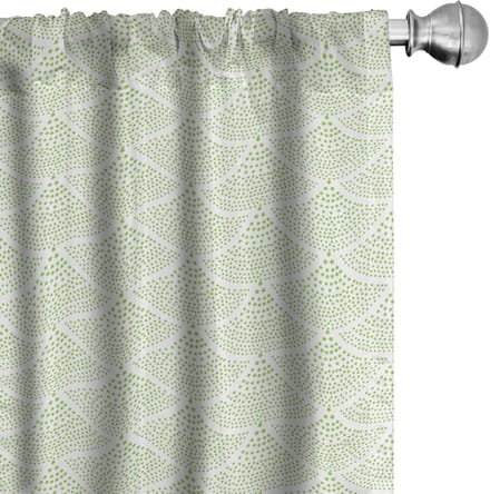ABAKUHAUS Visschubben – Gordijnen – 2x75x245 cm – Appelgroen/Wit