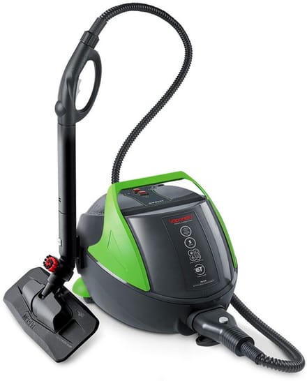 POLTI VAPORETTO Pro 95 Turbo Flexi - Nettoyeur Vapeur Multi-surfaces - 1100 W - 1,3 L - Noir / Vert noir