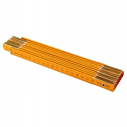 Houten rolmaat 2m geel - TOPEX vouwmaat