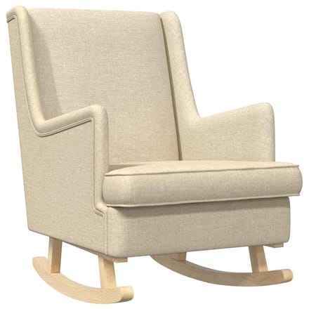 vidaXL - Schommelstoel - Crème - 62 - x - 80 - x - 85 - cm - Stof