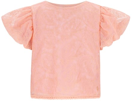 NONO - Tessy Embroidered Mesh Top - Vintage Pink - Maat 104