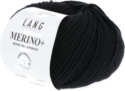 Lang Yarns Merino Plus - 04 zwart - Merinowol Garen