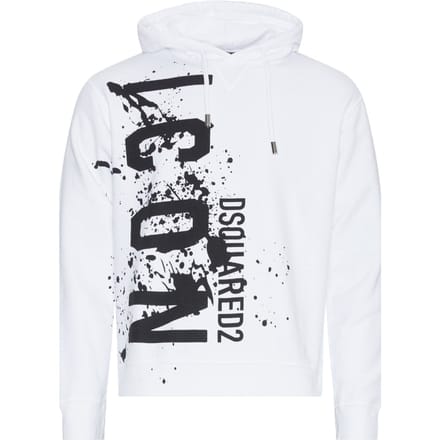 Dsquared2 Cool Fit Icon Splash-logo witte hoodie