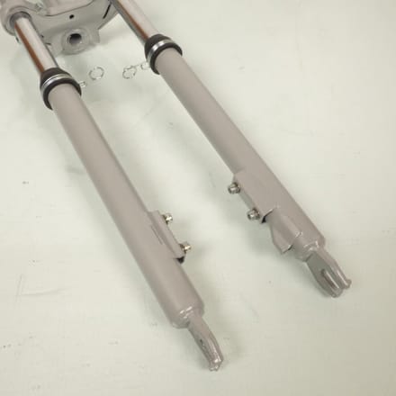 Fourche suspension avant grise pour mobylette Peugeot 103 SP Ø26 fixation basse