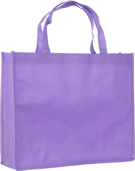 10x Shopper Lila non woven 42x12x35cm