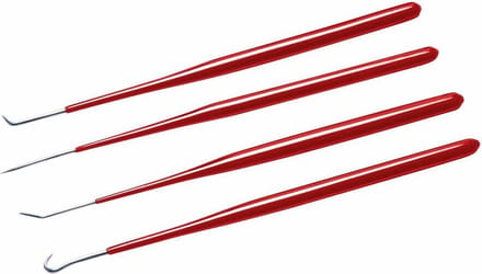 Silverline Veerhaken Set - 185 mm - 4 delig
