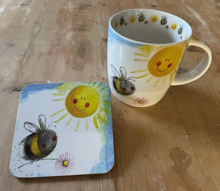 Alex Clark Mok & Onderzetter Set Bijen ~ Bee Happy
