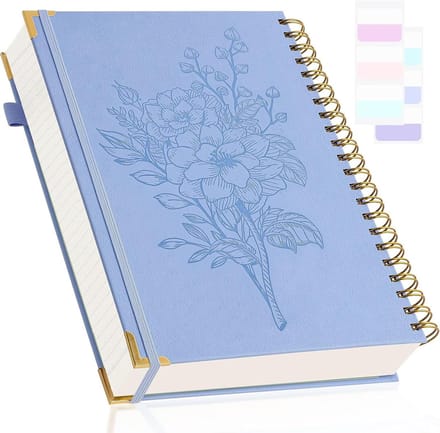 Spiral Notebook - Schrijfblok Journal - Notities Maken - Genummerde Pagina's - A4 8.5" x 11" - Lichtblauw