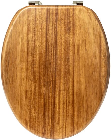 5Five Toiletbril Woody - bruin - Acacia hout - universeel - standaard wc bril