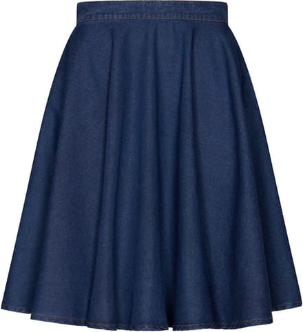 Succubus Clothing Suzy Denim 50's Swing Rok Navy
