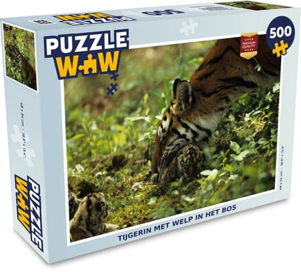 Puzzel Tijger - Planten - Welp - Legpuzzel - Puzzel 500 stukjes