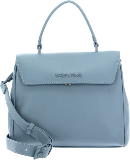 VALENTINO Schoudertas Handtas Cognac Satchel Azzurro Lichtblauw