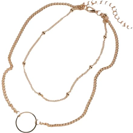 Set van collier met gepolijste cirkel hanger vrouw 24 Colours