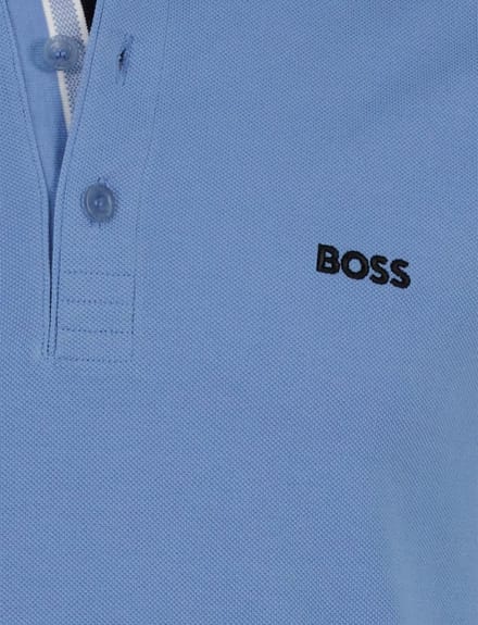 Poloshirt Boss Green Paddy blauw 3 knoops pique