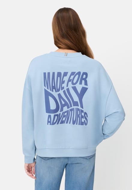 camel active Sweatshirt met print op de achterkant - Maat womenswear-S - Lichtblauw