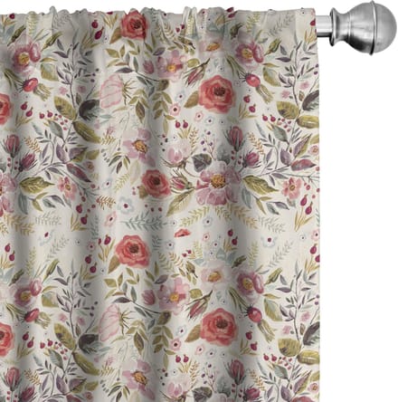 ABAKUHAUS Voorhangen Set 2x75x225 cm – Multicolor Microvezel